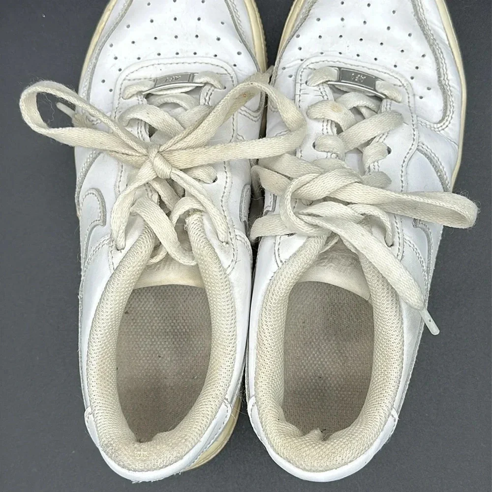 kids white Nike Air Force 1 sneakers size 3.5y